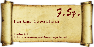 Farkas Szvetlana névjegykártya