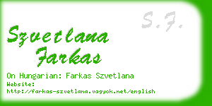 szvetlana farkas business card